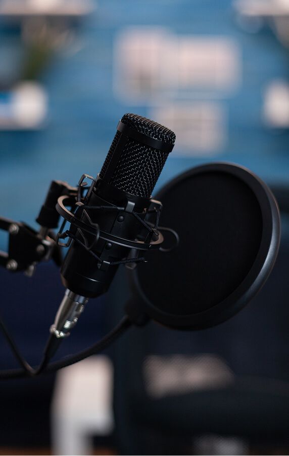 Podcast Mikrofon Detailaufnahme